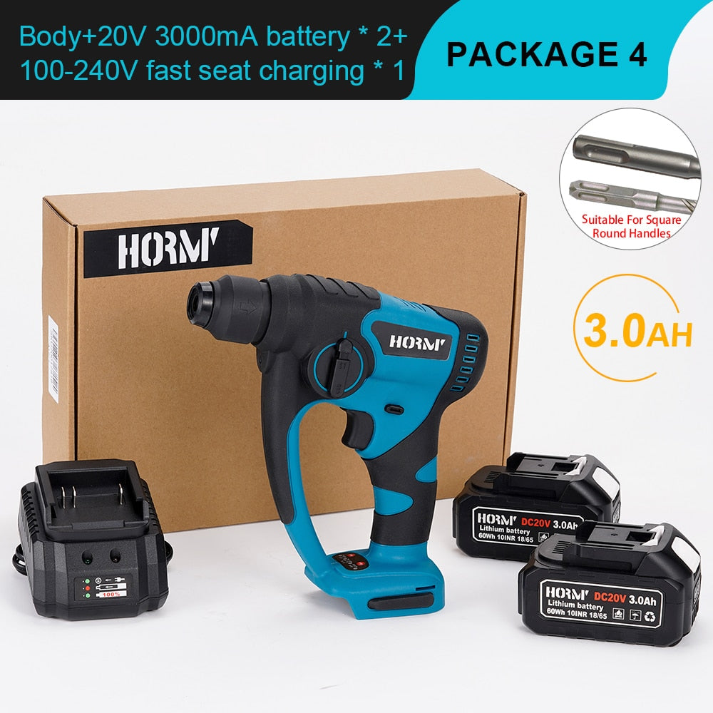 Brushless Cordless Electric Drill Rotary Hammer