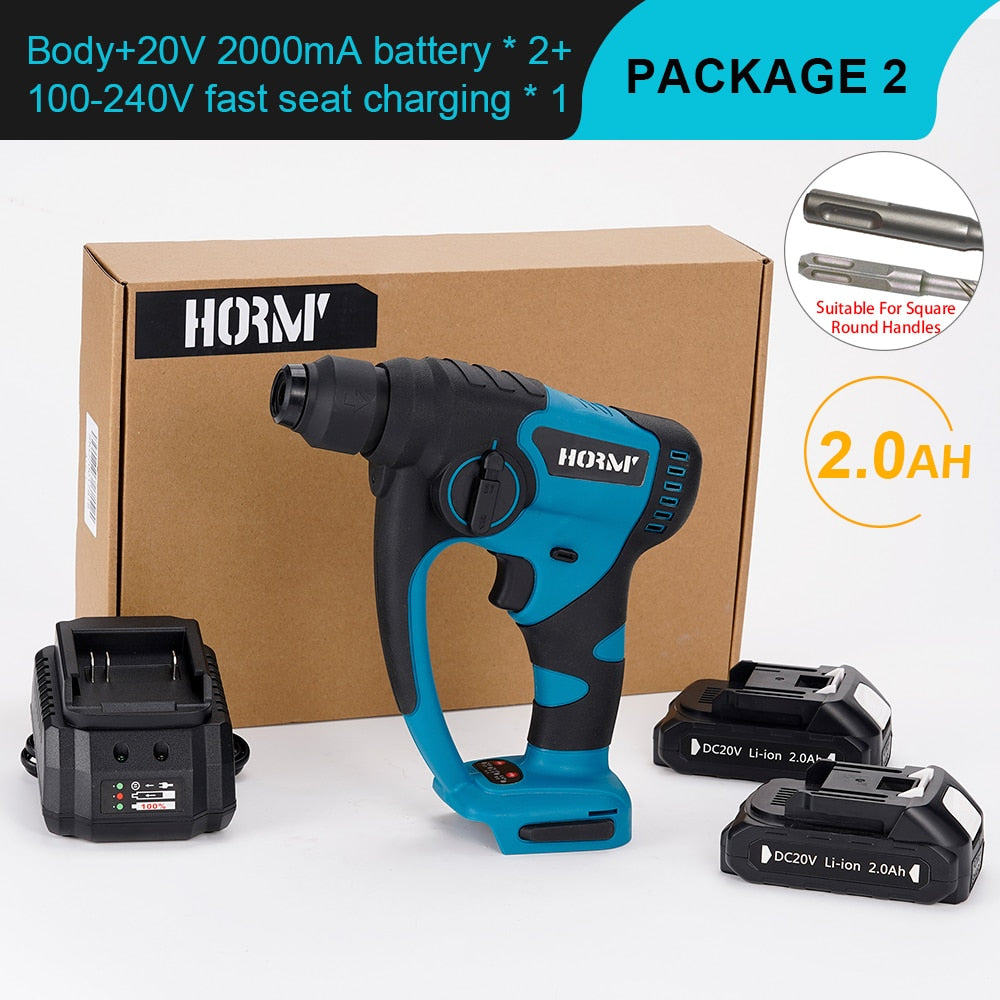 Brushless Cordless Electric Drill Rotary Hammer